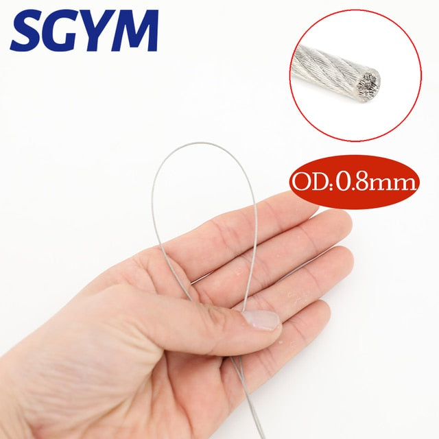 PVC Coated  304 Stainless Steel Wire Rope Soft Lifting Cable - KiwisLove