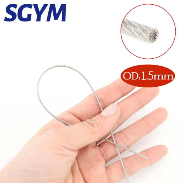 PVC Coated  304 Stainless Steel Wire Rope Soft Lifting Cable - KiwisLove