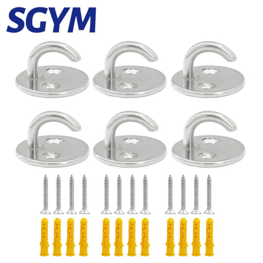 6Pcs Ceiling and Wall Hanging 304 Stainless Steel Eye Hook Plate Buckle - KiwisLove
