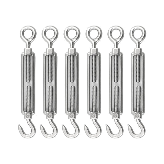 Silver 304 Stainless Steel European Style Hook Eye Turnbuckle  Tensioner - KiwisLove