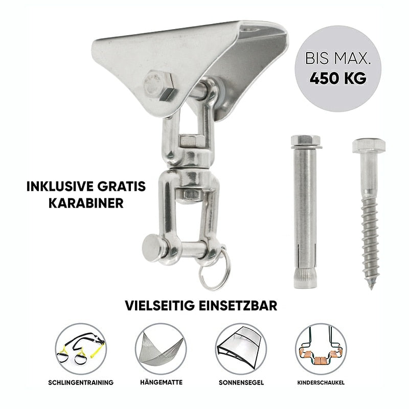 1set 304 Stainless Steel Heavy Duty Swing Fixed Buckles Hook Hanger - KiwisLove