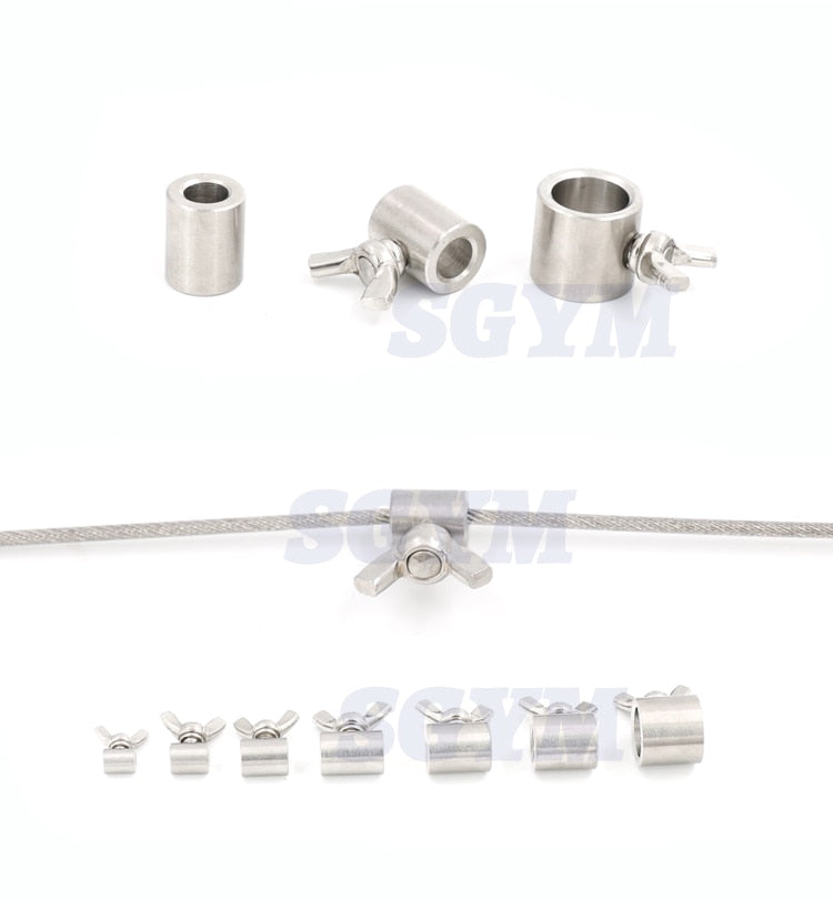 10pcs  304 stainless steel rope manual lock catch fasteners butterfly buckle - KiwisLove