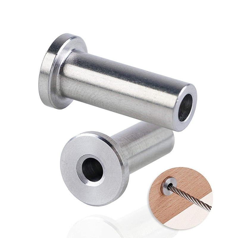 Stainless-Steel Protector-Sleeves Cable-Railing-Kit for 1/8 Grommet Deck T316 Marine-Grade - KiwisLove