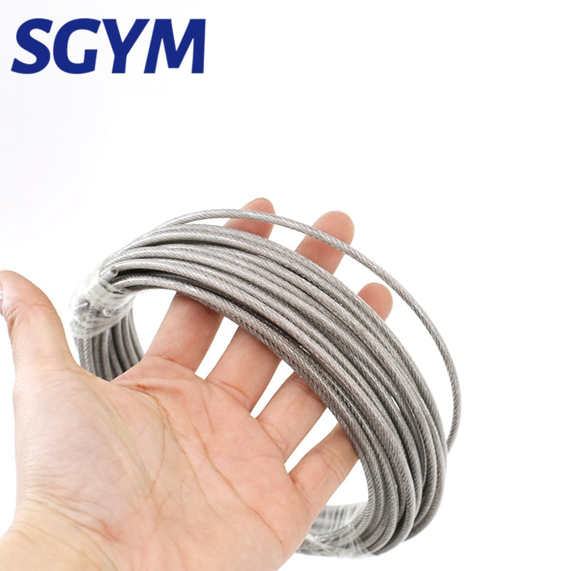 304 Stainless Steel PVC Coated Flexible Wire Rope soft Cable Transparent - KiwisLove