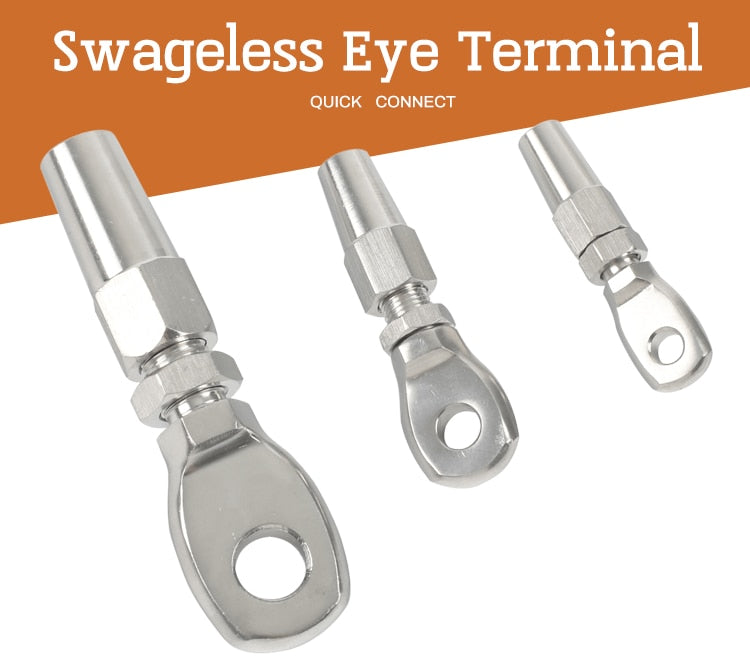 Marine Grade 316 Stainless Steel Swageless Eye Terminal Balustrade kit - KiwisLove