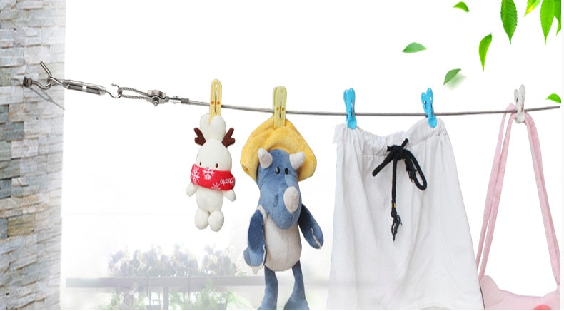 PVC Coated Wire Rope Soft Cable 304 Stainless Steel Kit  Windproof clip - KiwisLove