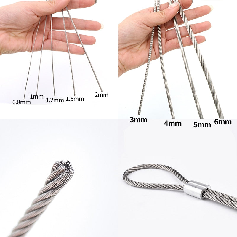 304 Stainless Steel Wire Rope Soft Fishing Lifting  Cable - KiwisLove
