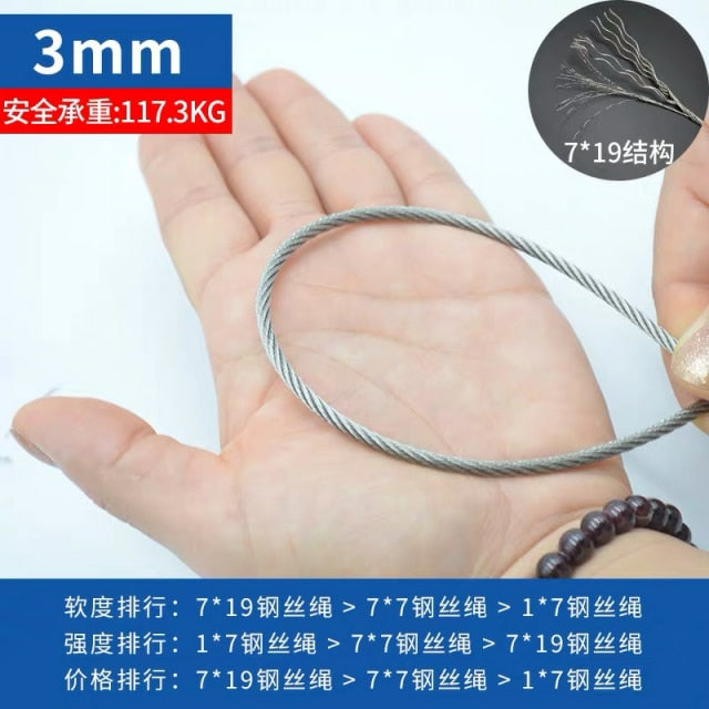 304 Stainless Steel Wire Rope Soft Fishing Lifting  Cable - KiwisLove