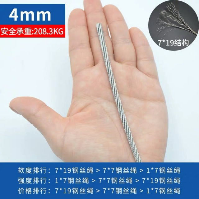 304 Stainless Steel Wire Rope Soft Fishing Lifting  Cable - KiwisLove
