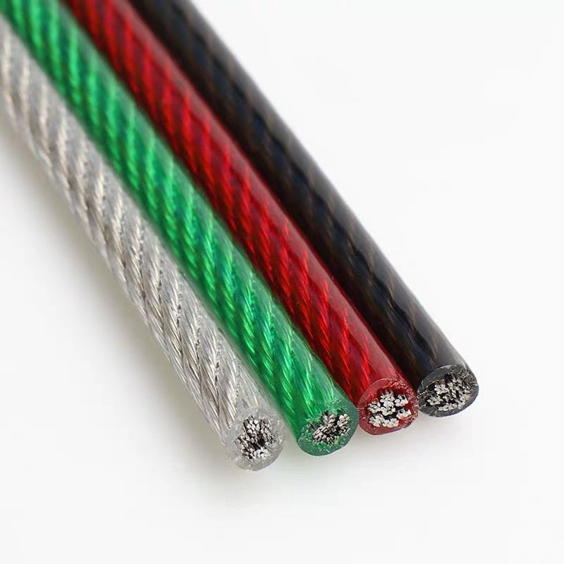 50m PVC Plastic Color Coated 304 Stainless Steel Wire Rope Cable - KiwisLove