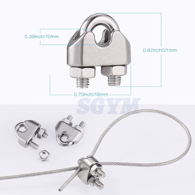 Garden Wire Cable Railing Fence Kits Heavy Duty 304 Stainless Steel Cable - KiwisLove