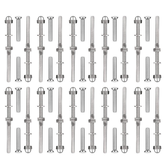 20pcs Threaded Hand Crimp Swage Stud Stemball Swage  Pack Tension End - KiwisLove