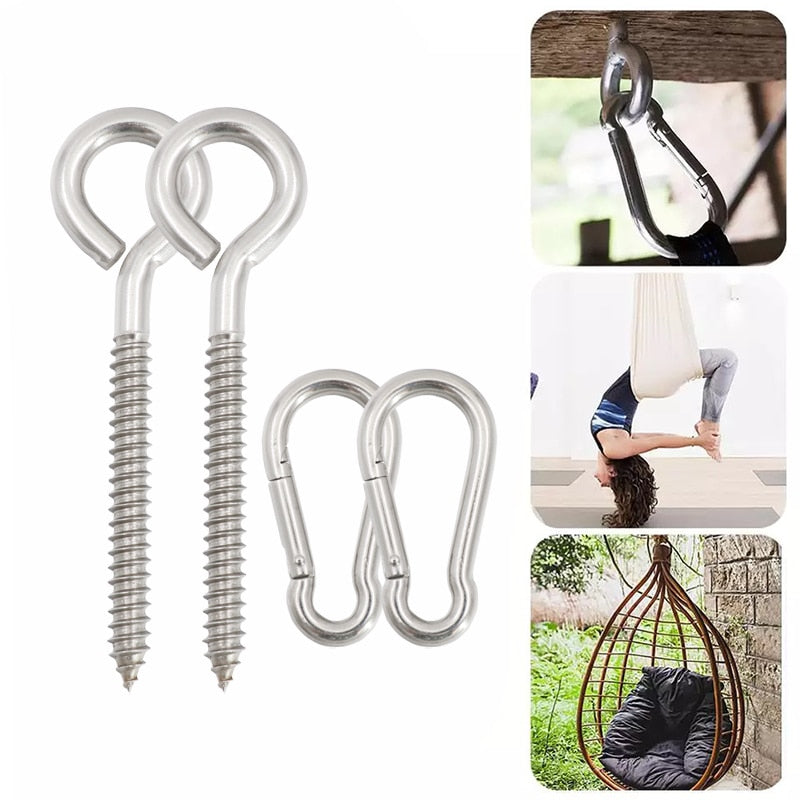 Heavy Duty Swing Hangers Hammock suspension ring screw spring hook - KiwisLove
