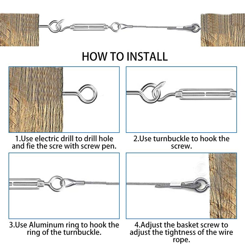 30m Garden Wire Cable Railing Fence Roll Kits PVC Coated Heavy Duty - KiwisLove