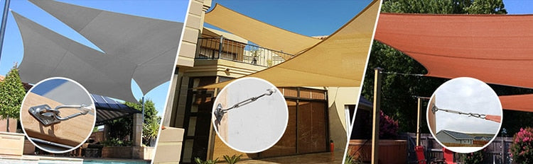 24 pcs/set Shade Sail Kit  304 Stainless Steel Carabiner Clip Hook Screws - KiwisLove