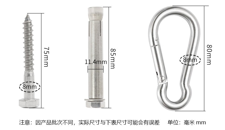 Hammock Hanger Chain Carabiners Kit Hooks Swing Hangers Sets - KiwisLove