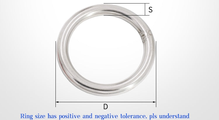 1pcs 304Stainless Steel Big O Ring Strapping Welded Round Rings - KiwisLove