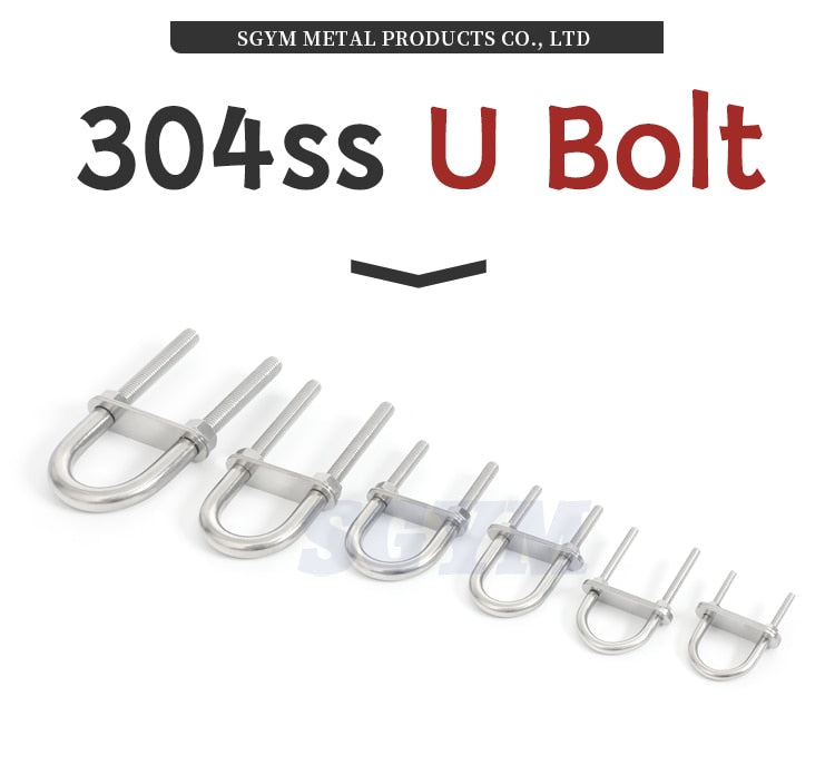 1Pcs 304 Stainless Steel Marine Rigging Bow/Stern Eye U-Bolt for Boat - KiwisLove