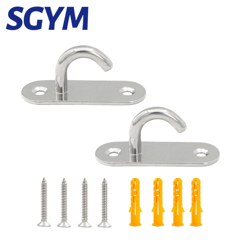 2 Sets 304SS Suspended Ceiling Wall Mount J-Shaped Hooks Heavy Duty - KiwisLove