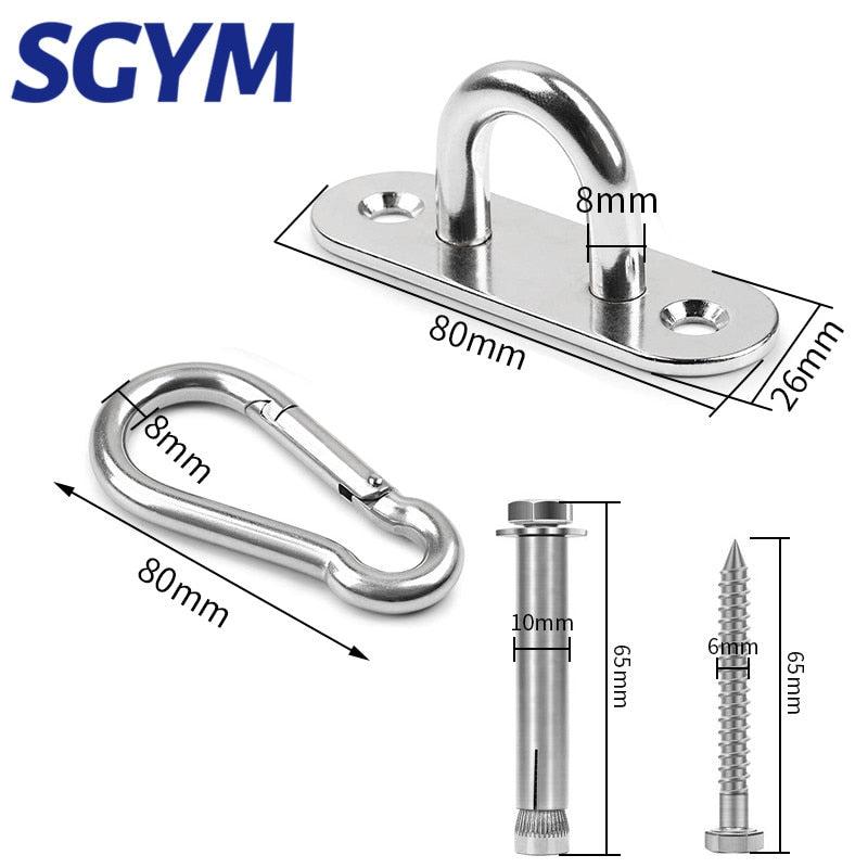 M8 Hammock Swing Hook Fixed Plate  304 Stainless Steel Hanging  Kit - KiwisLove