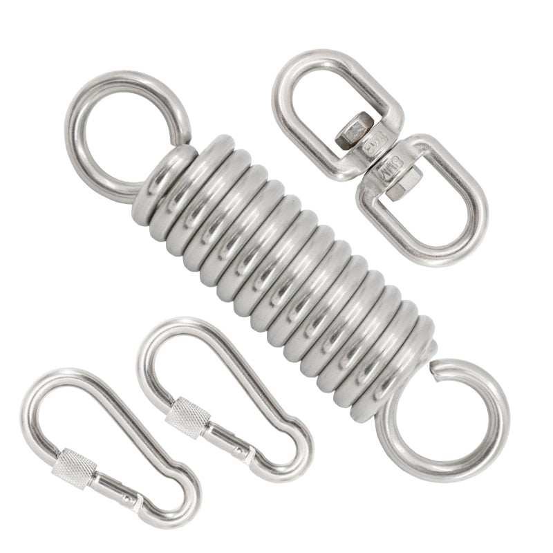 304 Stainless Steel Heavy Duty Hanging Kit Spring Hook Spinning - KiwisLove