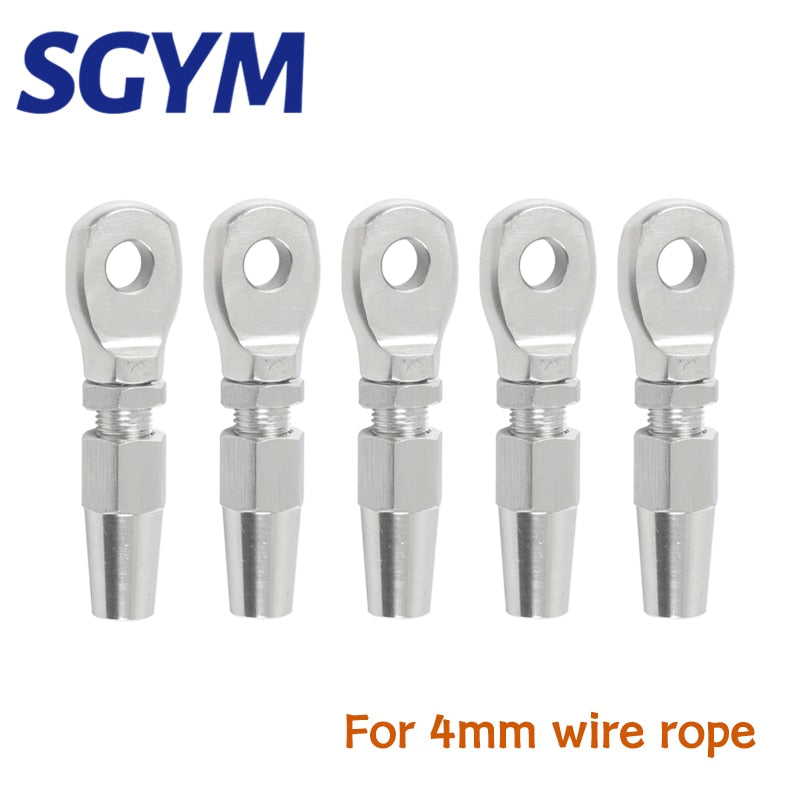 5pcs Swageless Eye Terminal For 4mm 3/16''Wire Rope  Railing Rope Fitting - KiwisLove