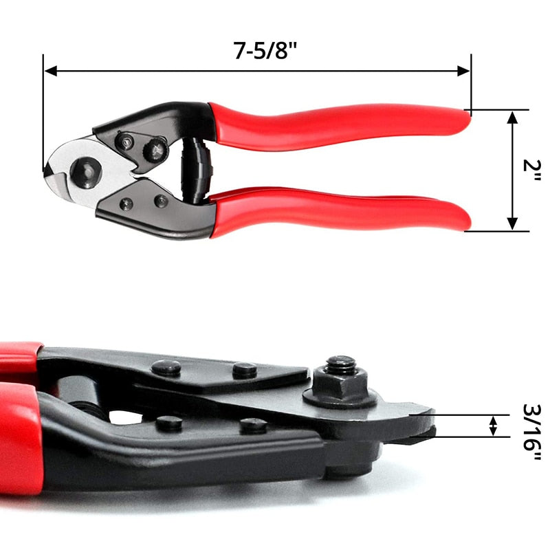 Stainless Steel Wire Rope Cutter plier Aircraft Bicycle Cable  Up to 5/32 - KiwisLove
