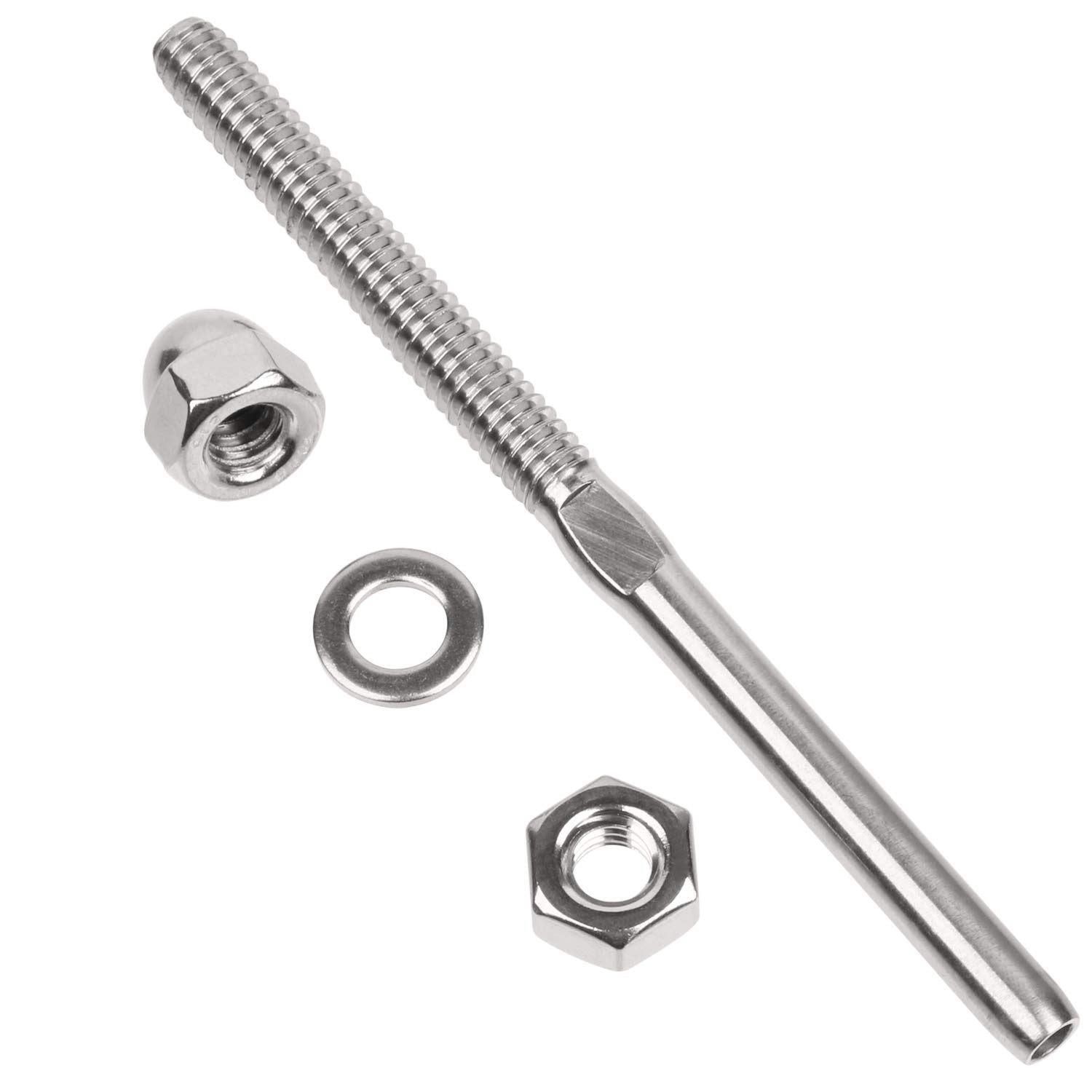 5pcs Cable Railing Swage Threaded Stud Tension End Fitting Terminal T316 Marine - KiwisLove