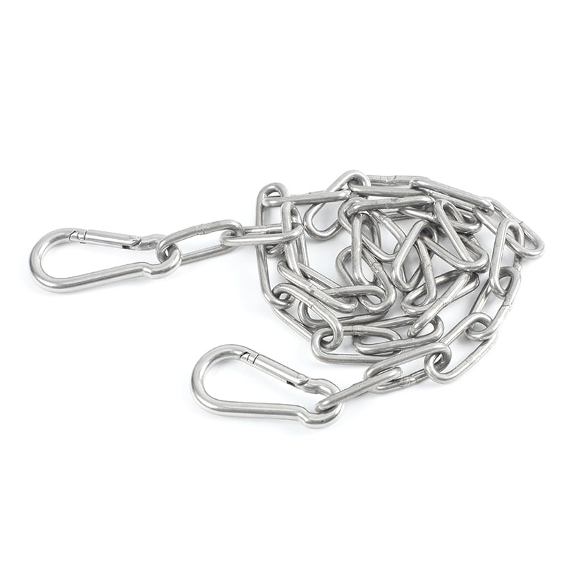 Stainless Steel 304 Long Link Chain  With Two Snap Hooks - KiwisLove