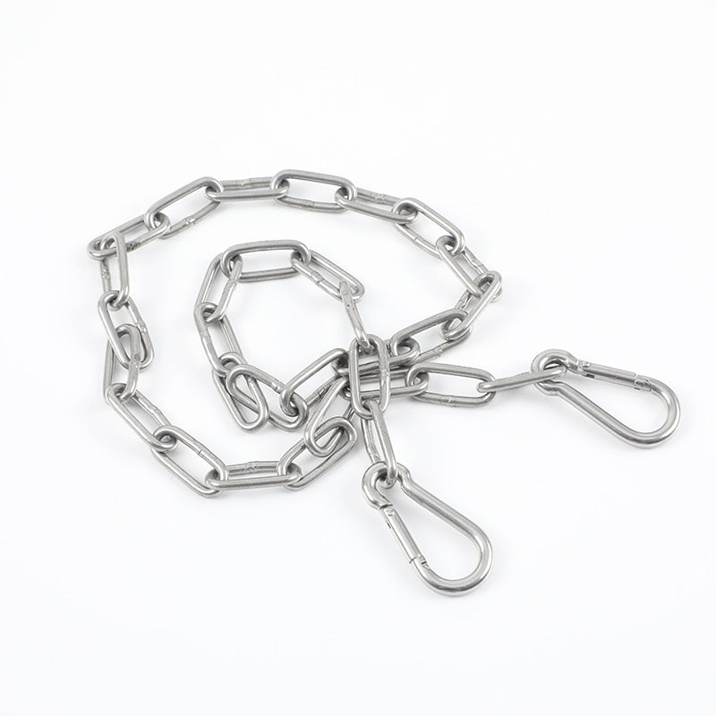 Stainless Steel 304 Long Link Chain  With Two Snap Hooks - KiwisLove