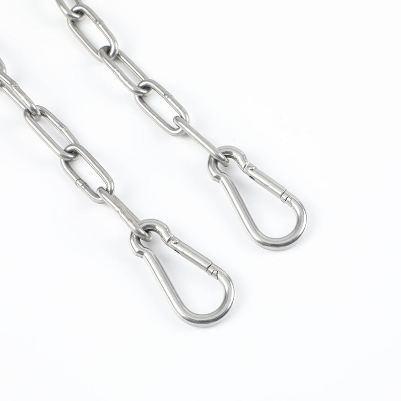 Stainless Steel 304 Long Link Chain  With Two Snap Hooks - KiwisLove