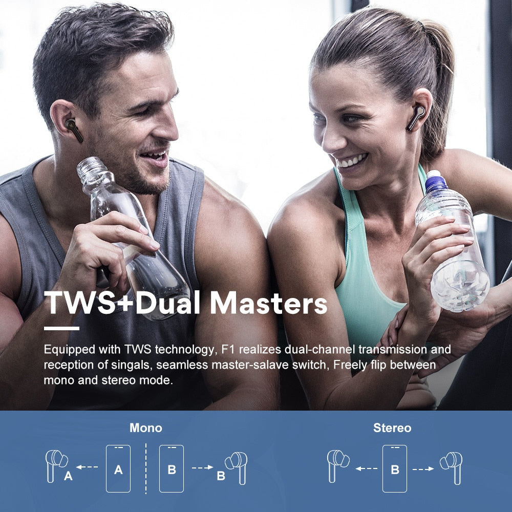 Oneodio F1 True Wireless Earphones Bluetooth 5.0 Headphones TWS Stereo - KiwisLove