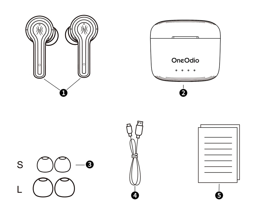 Oneodio F1 True Wireless Earphones Bluetooth 5.0 Headphones TWS Stereo - KiwisLove