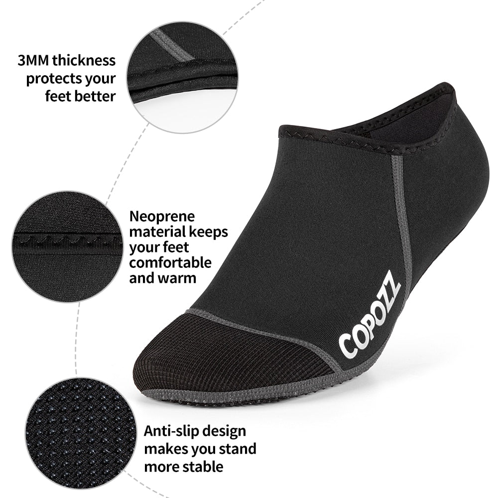 Diving Neoprene Socks Beach Snorkeling Fins Non-Slip Sneaker Sock Slipper - KiwisLove