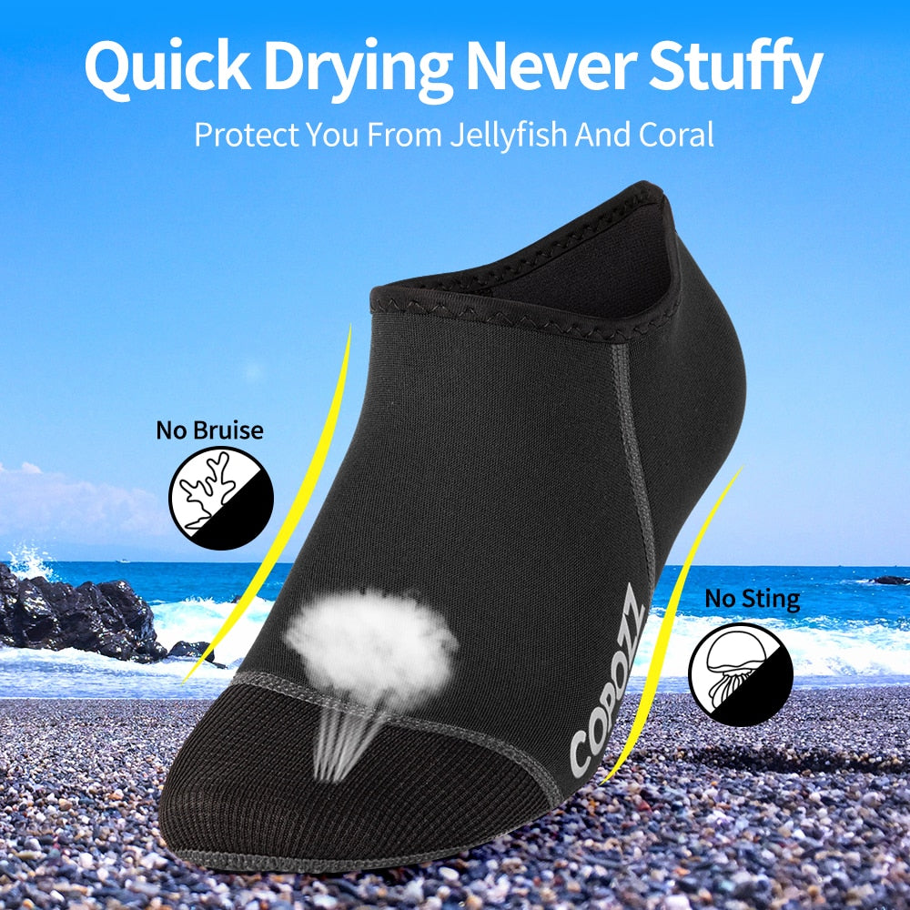 Diving Neoprene Socks Beach Snorkeling Fins Non-Slip Sneaker Sock Slipper - KiwisLove