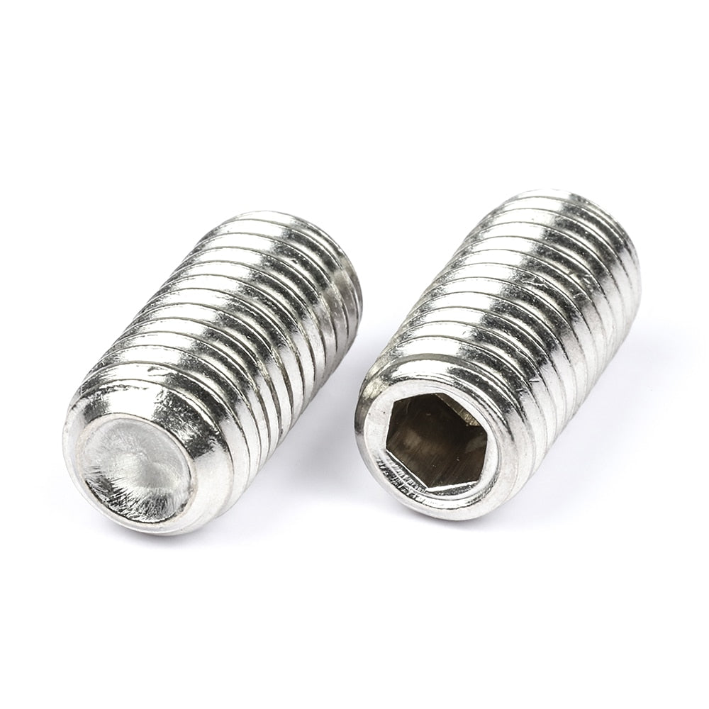 NINDEJIN m4 hex socket screw cup point stainless steel headless hexagon - KiwisLove