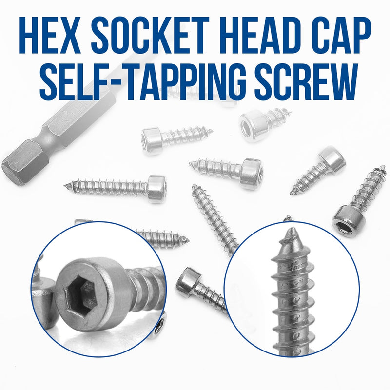 hex socket cap head self tapping screw set hexagon socket assorted kit - KiwisLove