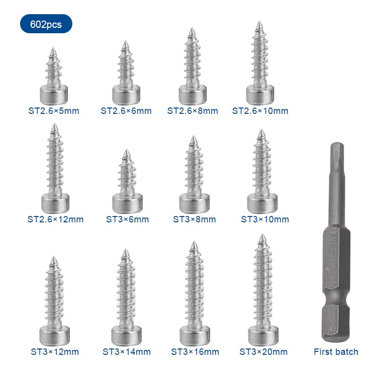 hex socket cap head self tapping screw set hexagon socket assorted kit - KiwisLove