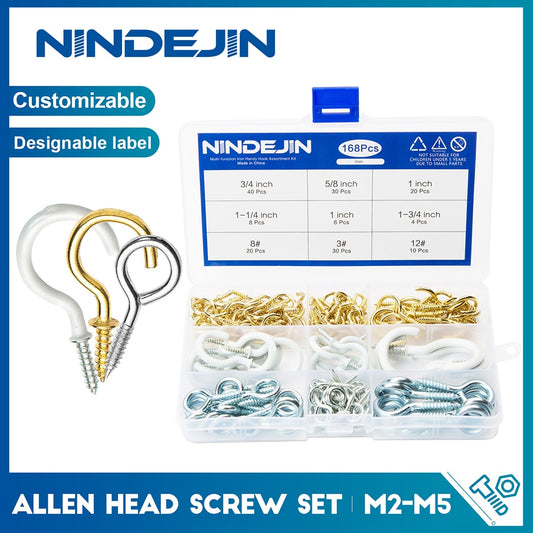 168pcs/set Eye Screw Hook keychain screwJewelrys picture cup hanger - KiwisLove