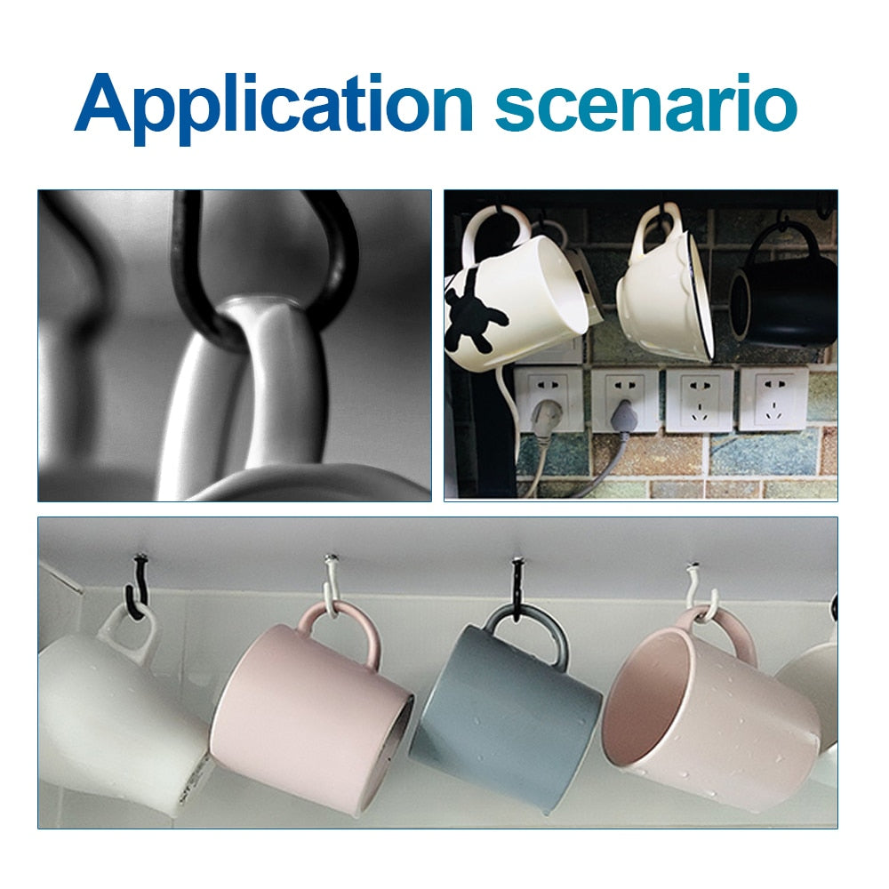 Cup Hook Screw Plastic Coated Cup Hook Plastic Dipped Ceiling Frame Hat - KiwisLove