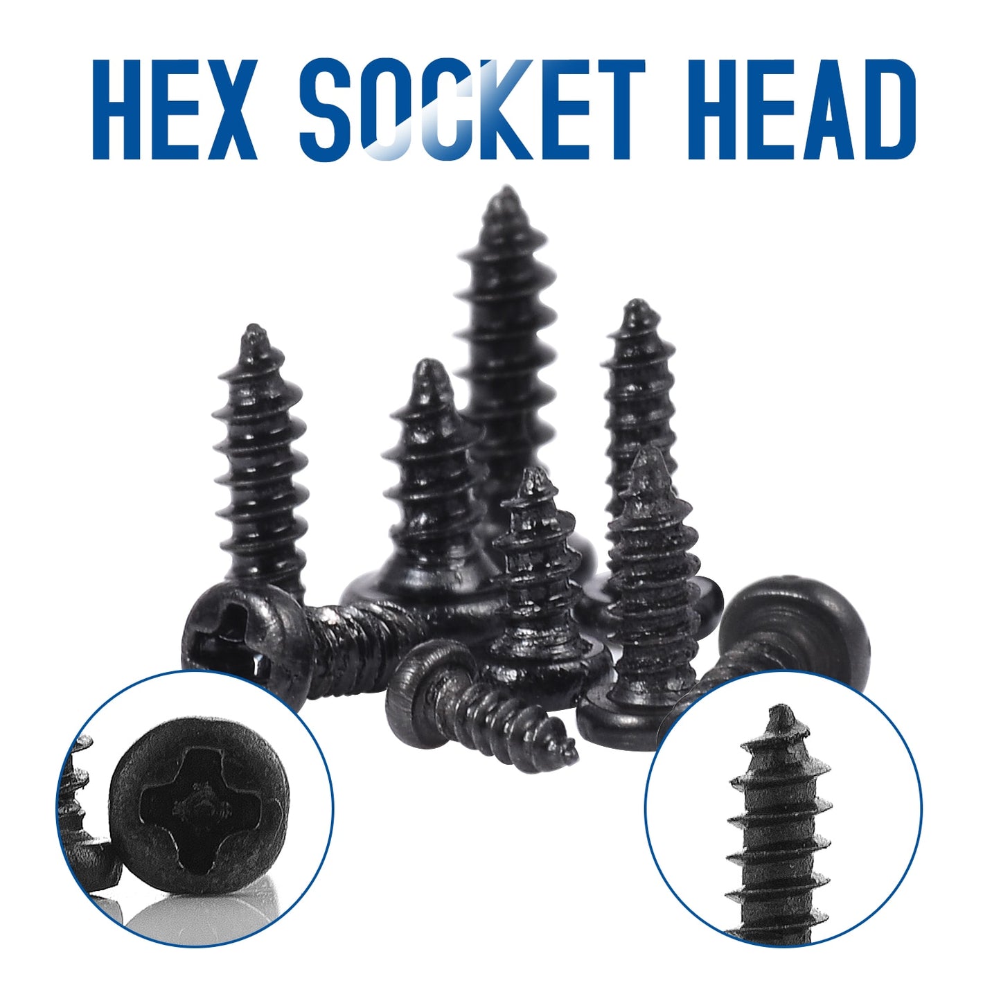 200pcs Pan Head Tapping Mini Screws Set Round laptop computer Phillips - KiwisLove