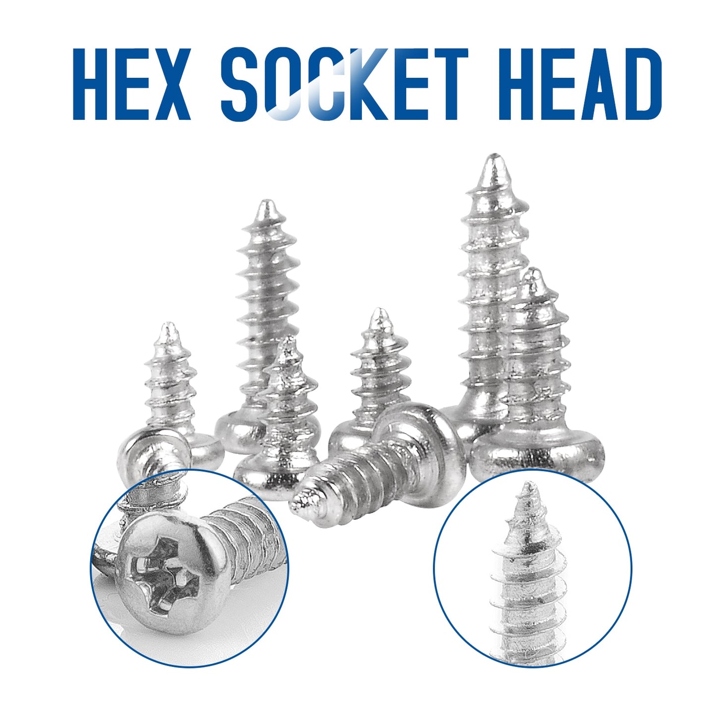 200pcs Pan Head Tapping Mini Screws Set Round laptop computer Phillips - KiwisLove