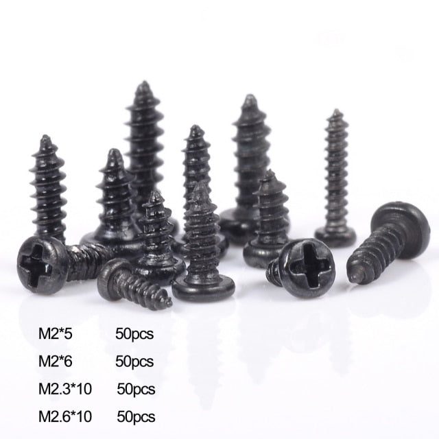 200pcs Pan Head Tapping Mini Screws Set Round laptop computer Phillips - KiwisLove