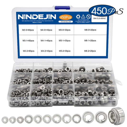 450pcs self clinching nut CLS 304 stainless steel steel swage press-fit plug - KiwisLove