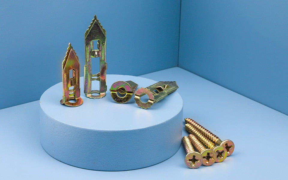 160pcs Self Drilling Anchor Gypsum Expansion  Screw Drywall Plug Kit - KiwisLove