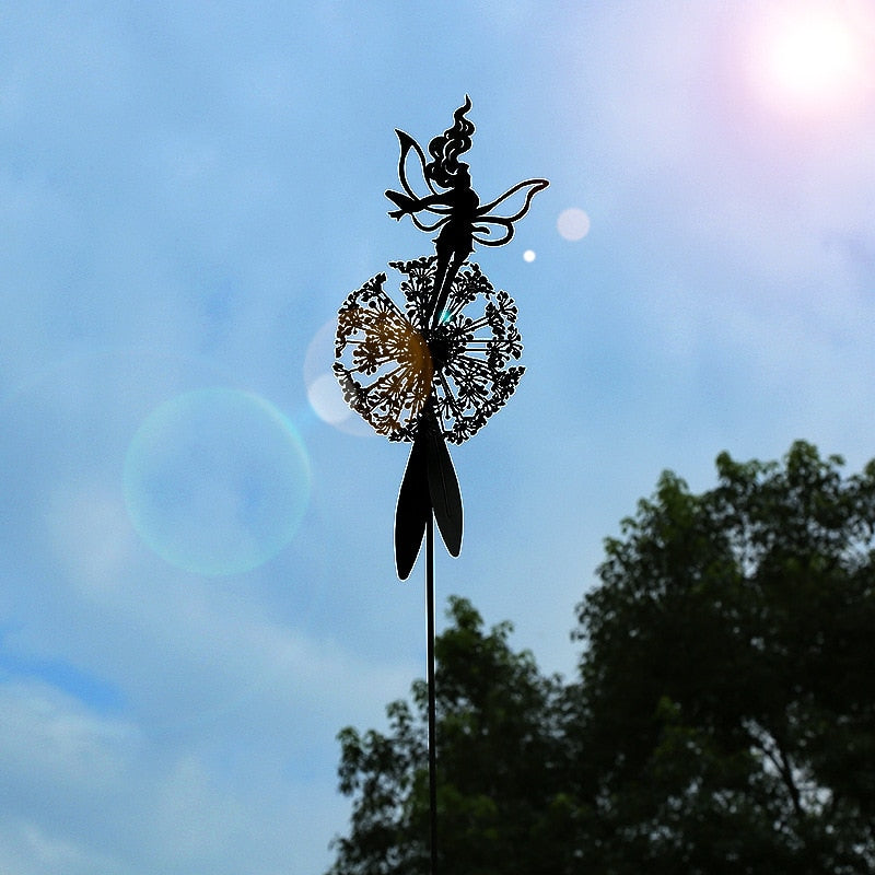 Garden Decorative Stake Fairies And Dandelions Dance - KiwisLove
