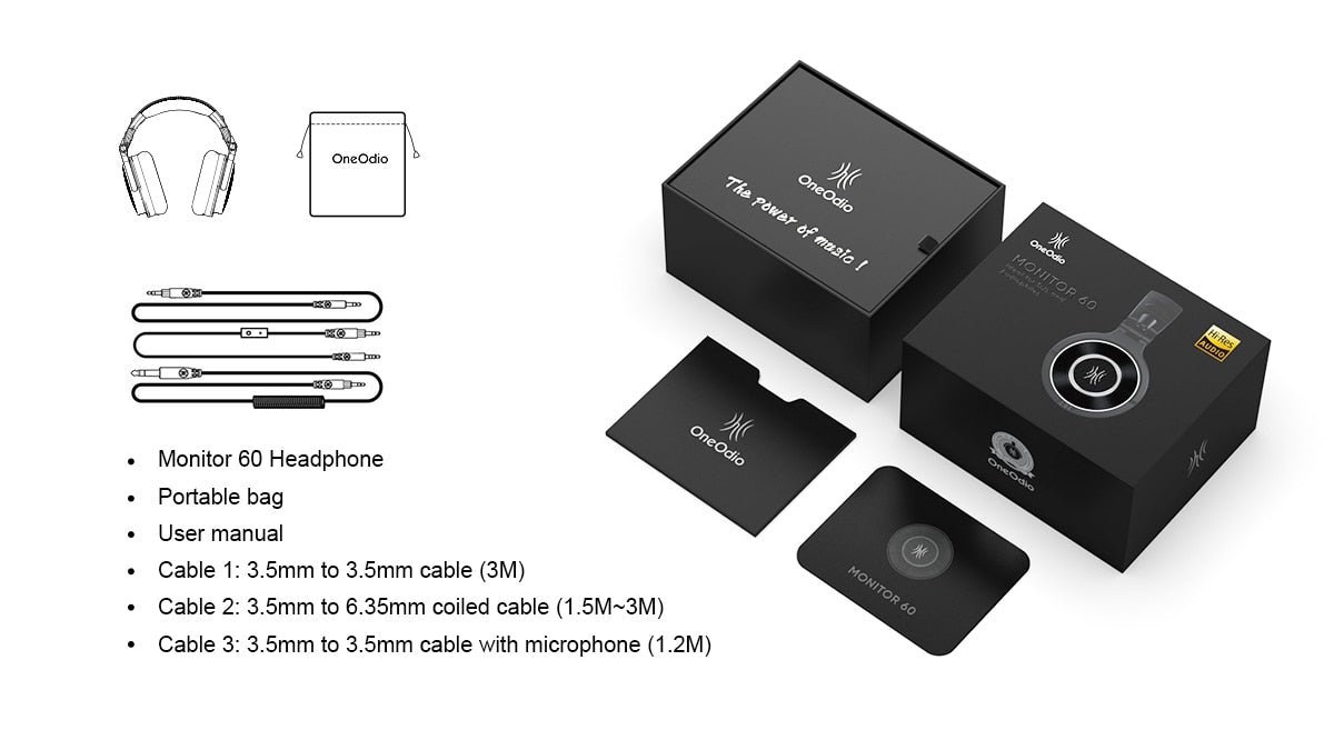 Oneodio Monitor 60 DJ Headphones Professional Studio Headset Stereo - KiwisLove