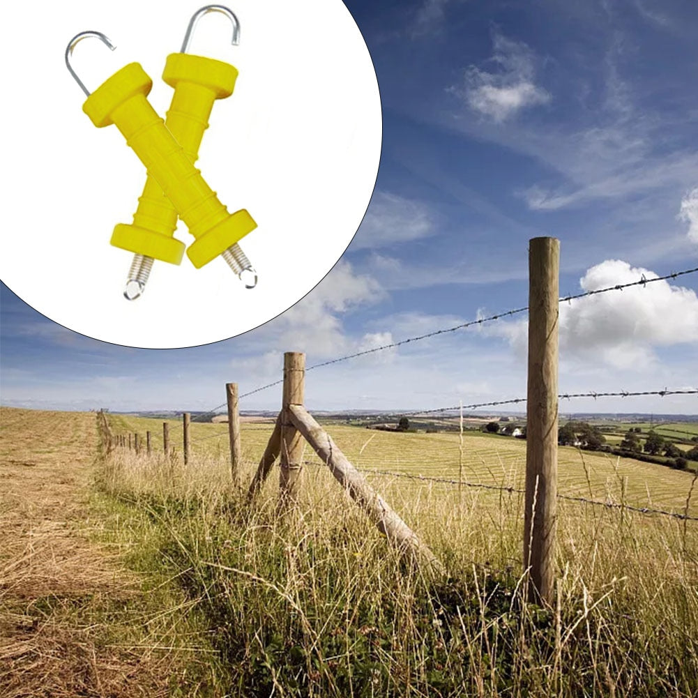 2 pcs Fence Gate Handle Spring Loaded High Visibility Electric Durable - KiwisLove