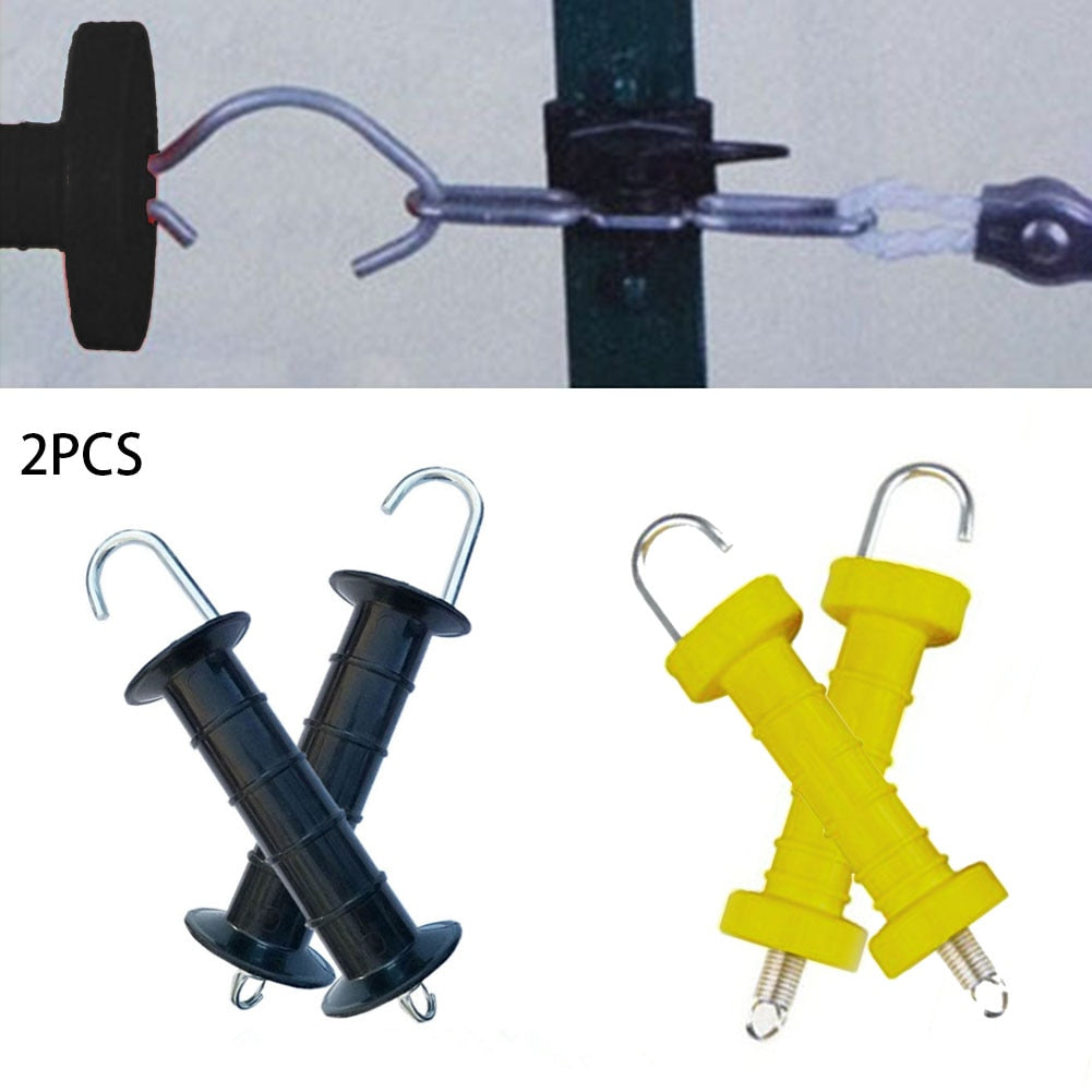 2 pcs Fence Gate Handle Spring Loaded High Visibility Electric Durable - KiwisLove