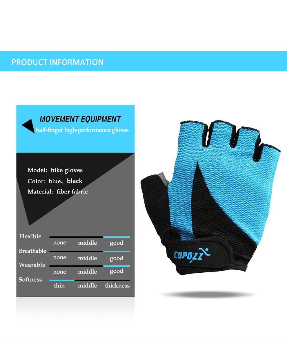 COPOZZ Cycling Gloves Half Finger Men  Shockproof Bike Gloves GEL MTB - KiwisLove